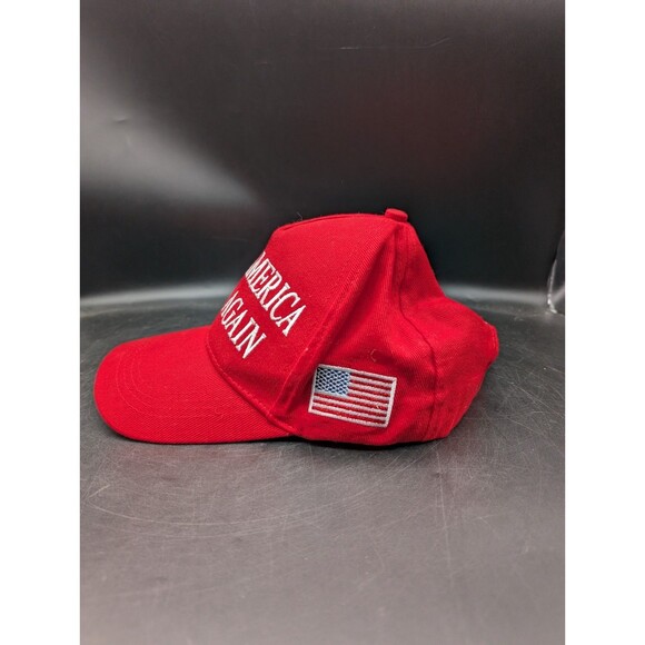 MAGA Hat Make America Great Again Red Hat Donald Trump 45 - 47 USA Flag Cap - Picture 2 of 5
